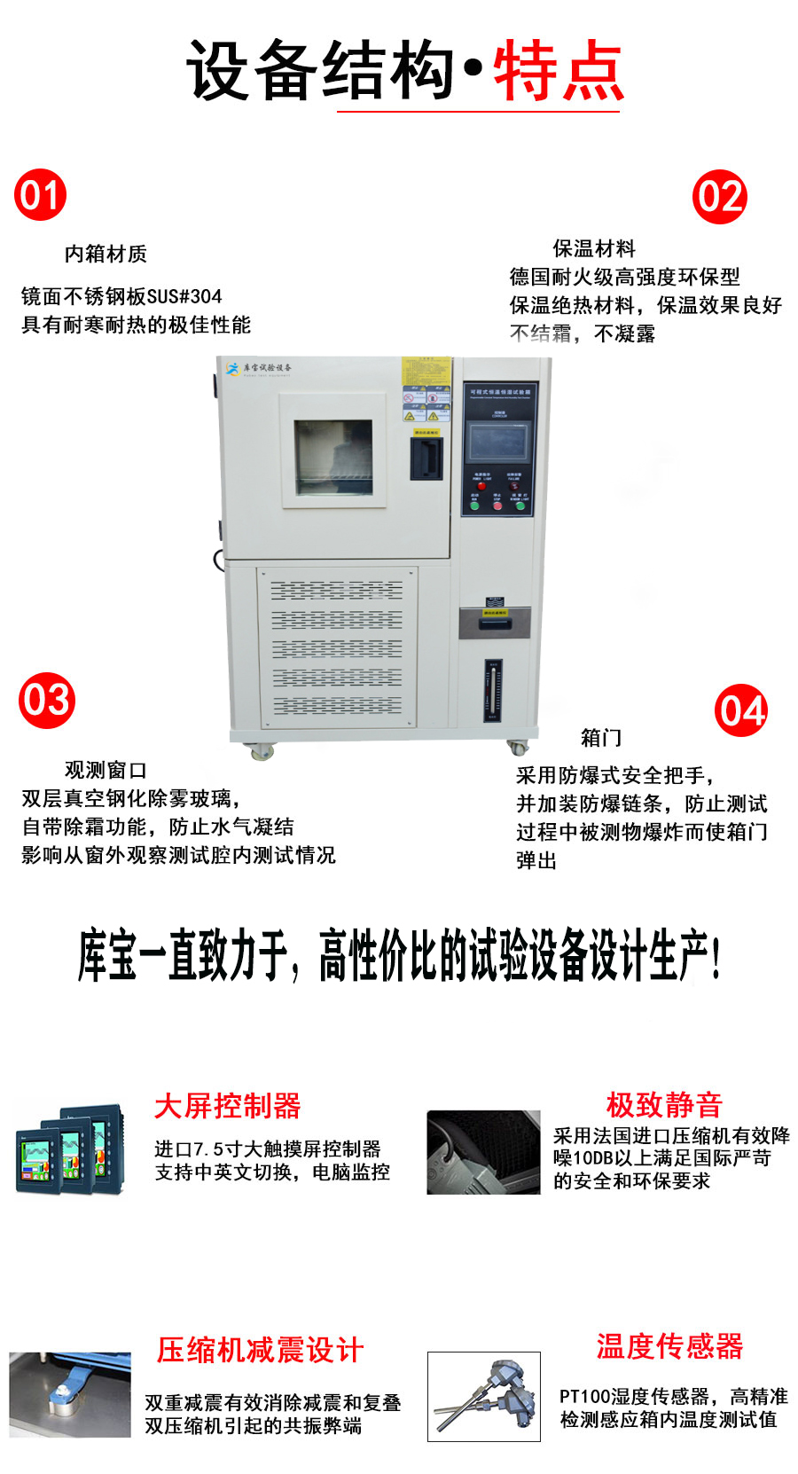 线性恒温恒湿试验箱结构特点